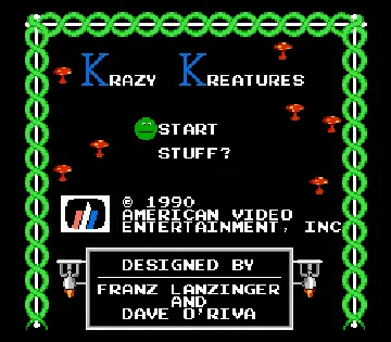 Krazy Kreatures (USA) (Rev A) (Unl) screen shot title